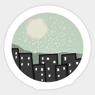 lanscape city Sticker